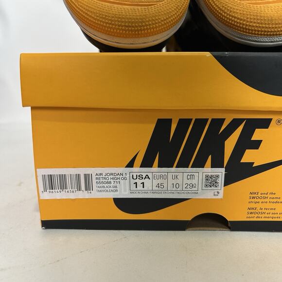 Nike Air Jordan 1 Retro High OG “Yellow Toe/Taxi”
